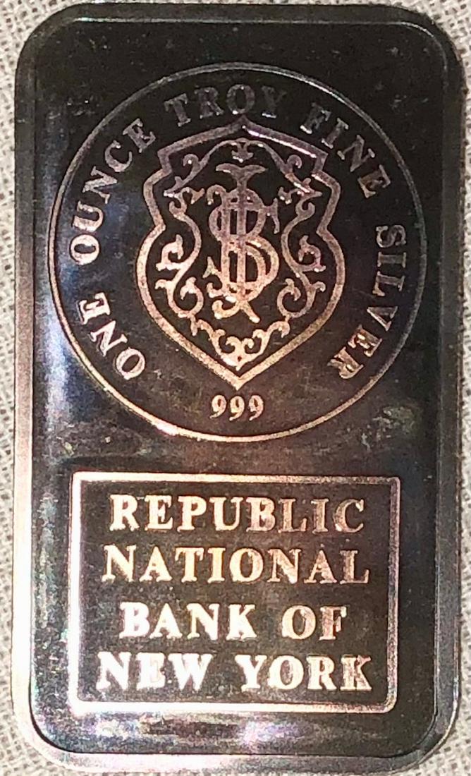 1 TROY OUNCE FINE .999 SILVER BAR (1 of 3)
