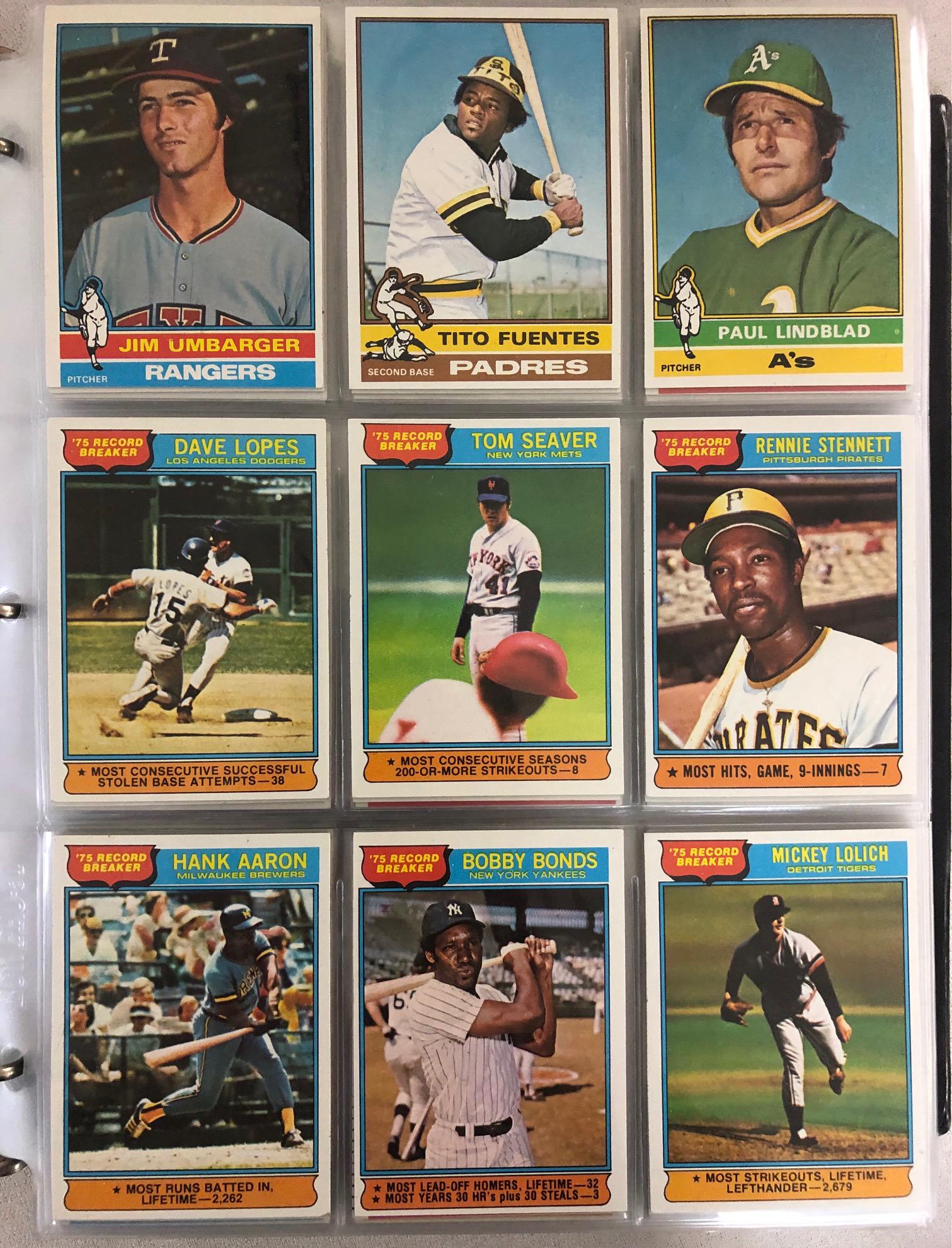 LOT 660 TOPPS 1976 BASEBALL CARD SET (1 of 20)