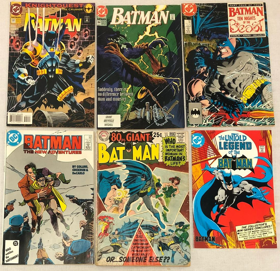 LOT 6 VINTAGE BATMAN COMIC BOOKS (1 of 4)