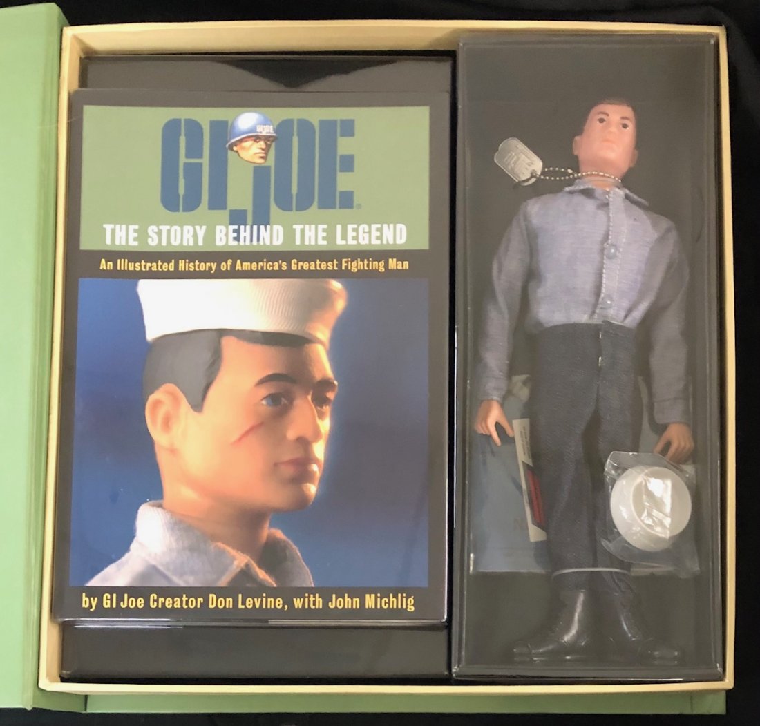 GI JOE ACTION SAILOR MASTERPIECE EDITION: GI JOE ACTION SAILOR MASTERPIECE EDITION - DELUXE BOOK AND ORIGINAL REPRODUCTION OF 1964 GI JOE - MINT IN BOX - 13 1/4" X 13 1/2"