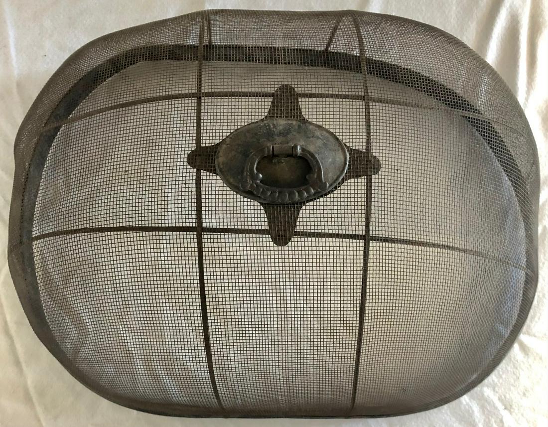 LG. 19TH C. OVAL FLY SCREEN FOOD COVER (1 of 9)