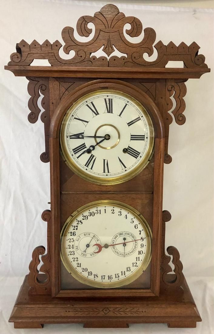 VICTORIAN "GALE'S PERPETUAL CALENDAR CLOCK" PARLOR (1 of 13)