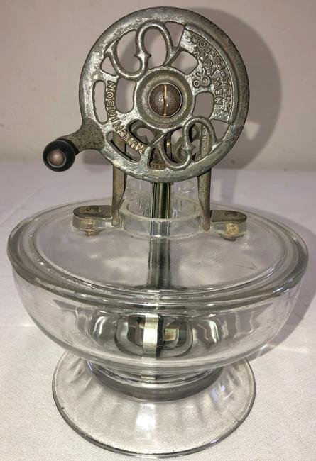 RARE GLASS & IRON HUTCHINSON FOOD BEATER (1 of 11)