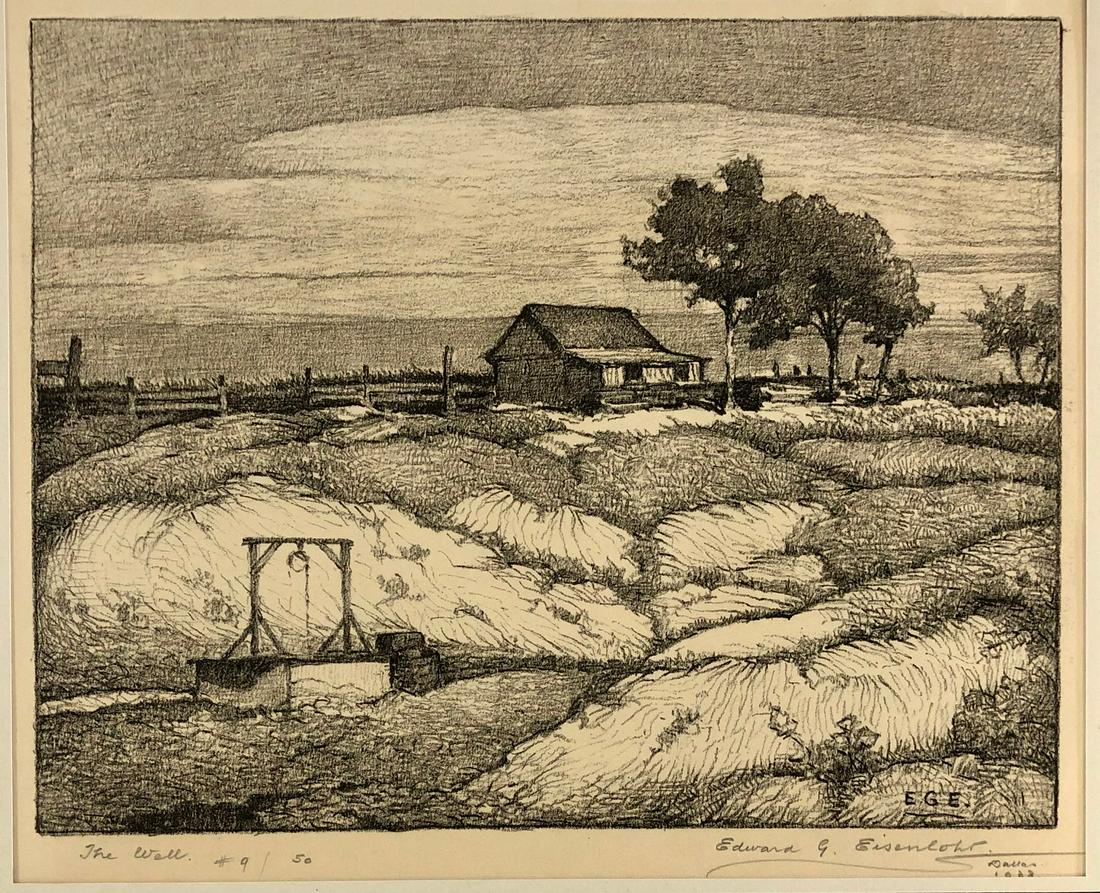 EDWARD G. EISENLOHR LITHOGRAPH "THE WALL"  #9/50 (1 of 6)