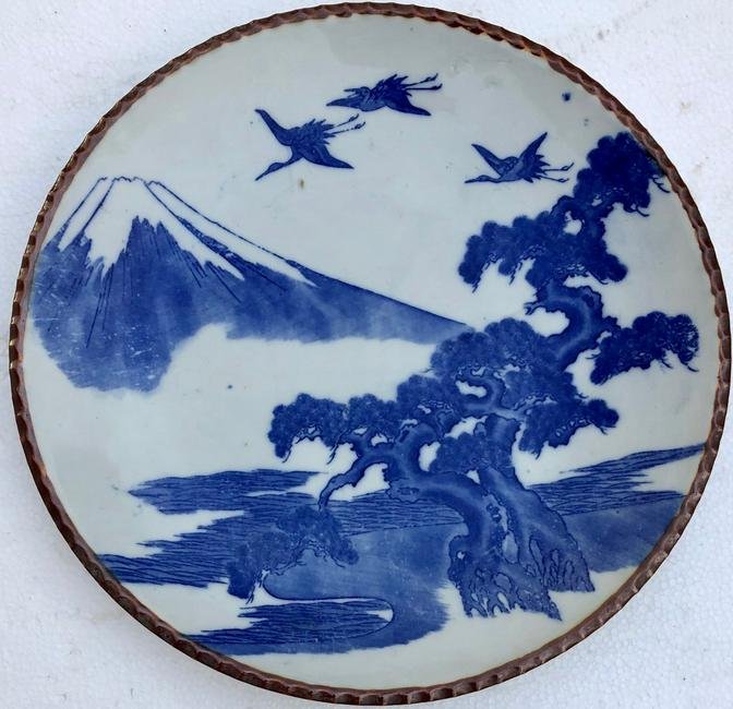19TH C. BLUE WHITE ASIAN JAPANESE IGEZARA PORCELAIN (1 of 7)