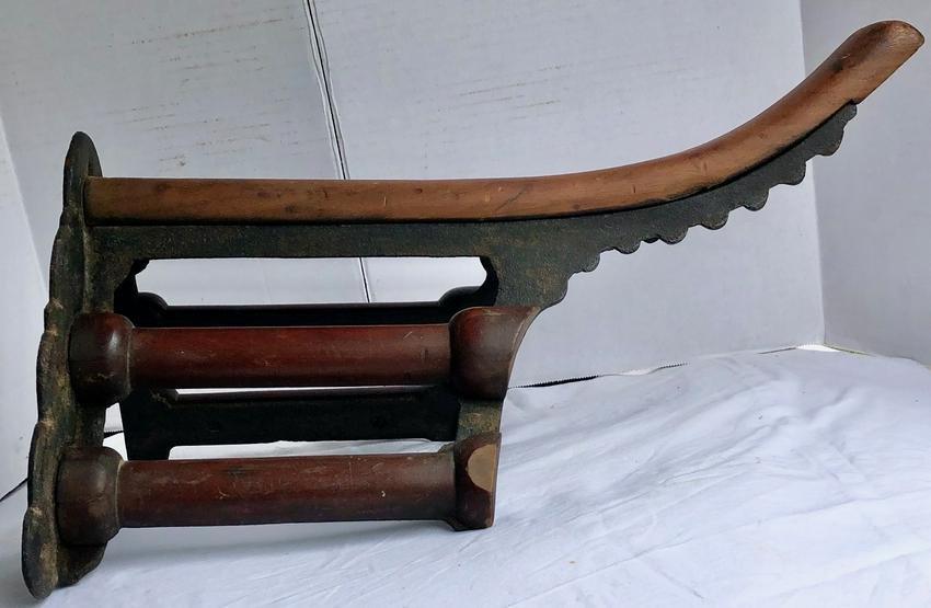 19TH C. CAST IRON & WOOD SADDLE STAND / FORM (1 of 9)