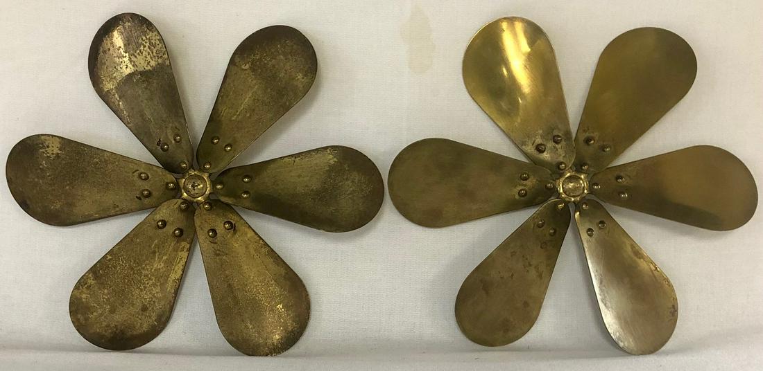 PR. VINTAGE 6 BLADE BRASS FAN BLADES (1 of 7)