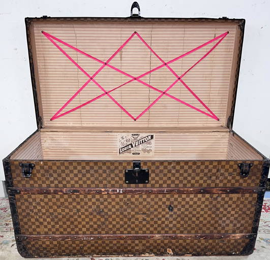 Louis Vuitton Steamer Trunk Wardrobe Trunk Chest France, circa