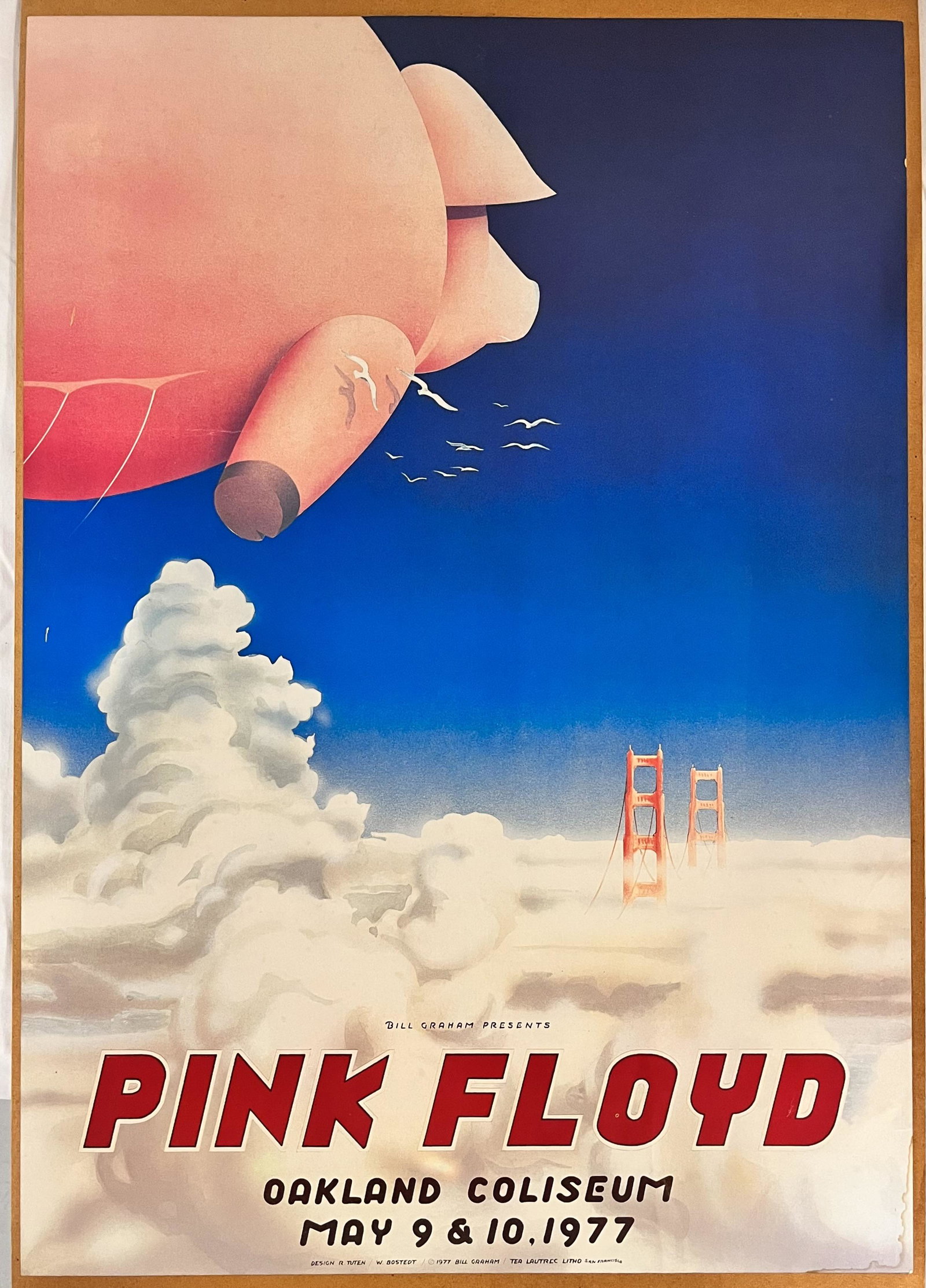 ORIGINAL 1977 PINK FLOYD OAKLAND COLISEUM POSTER (1 of 7)