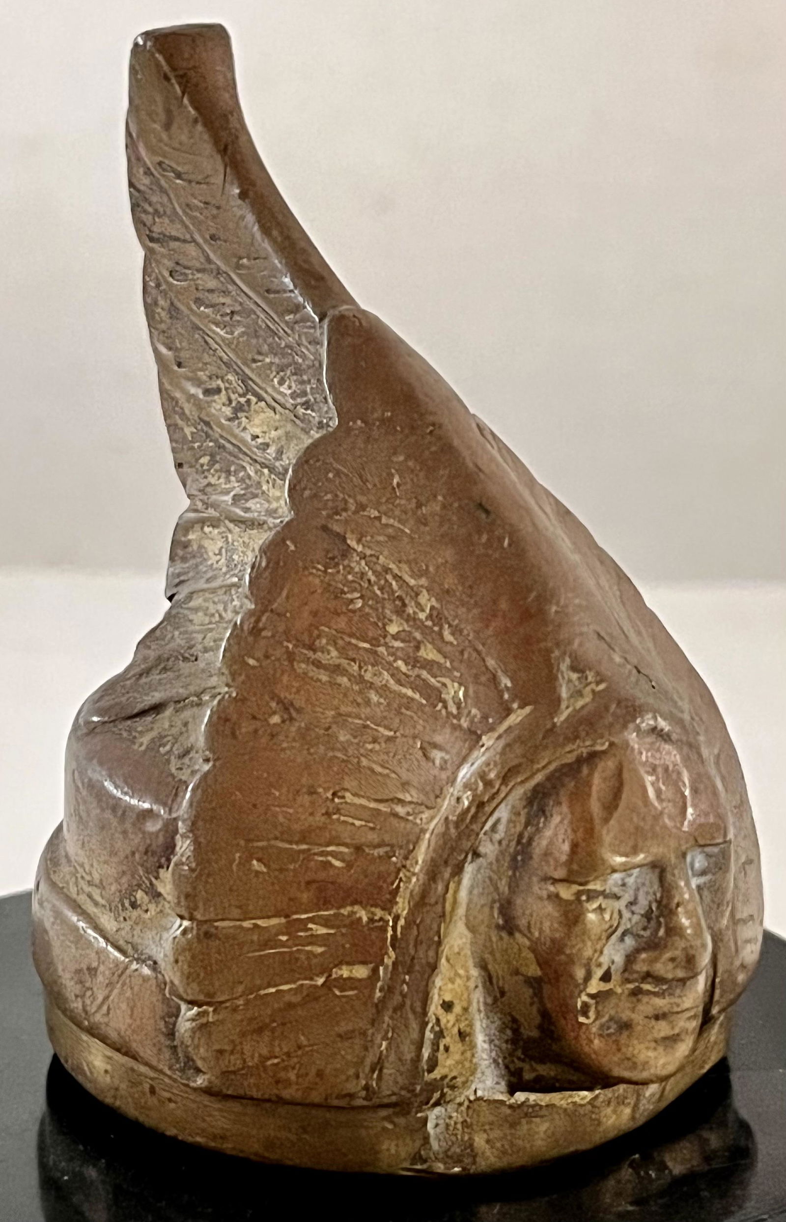 ORIGINAL PONTIAC BRONZE INDIAN HEAD RADIATOR MASCOT CAP (1 of 7)