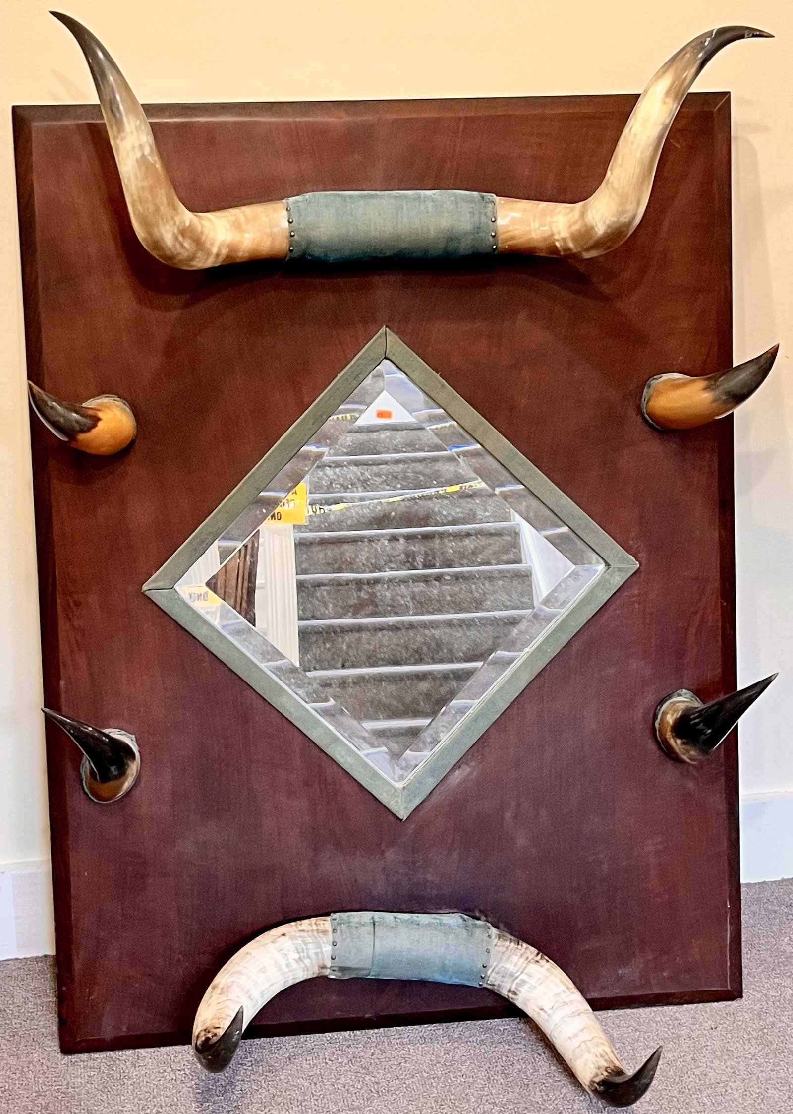 LARGE TEXAS LONG HORN WALL MIRROR (1 of 5)