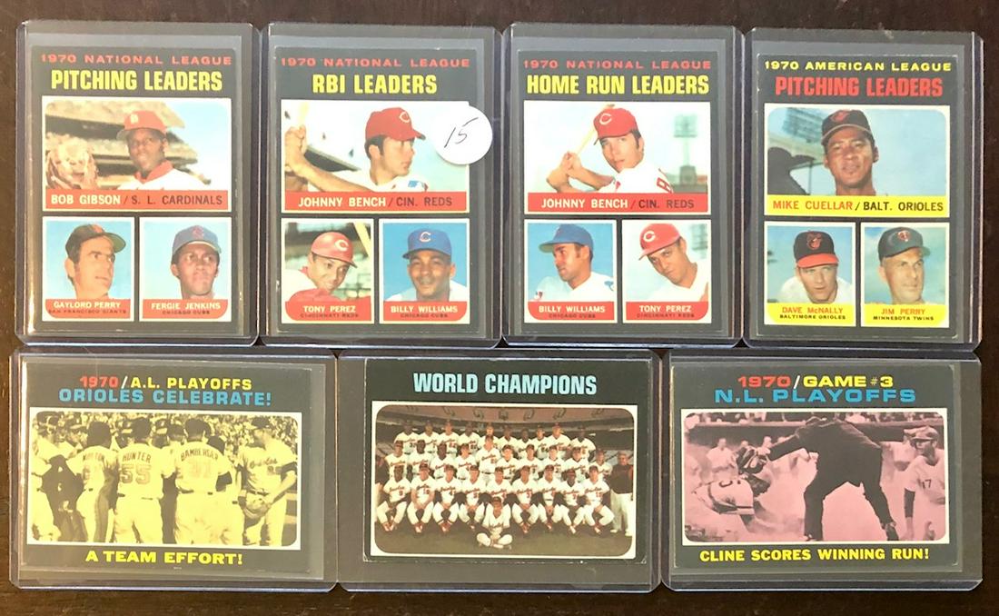 LOT 7 TOPPS 1971 BASEBALL CARDS INCLUDING CARD #1 (1 of 7)