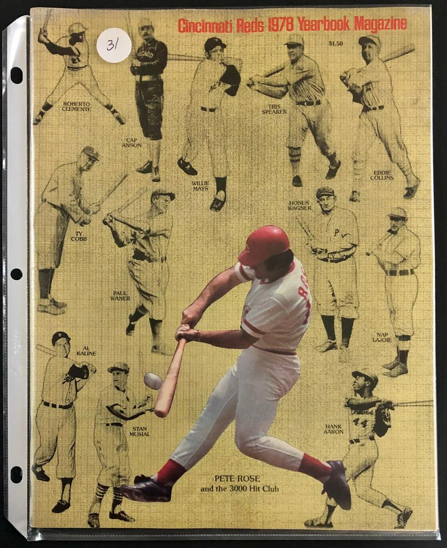 LOT 2 VINTAGE CINCINNATI REDS YEAR BOOKS - 1970, 1978 (1 of 5)