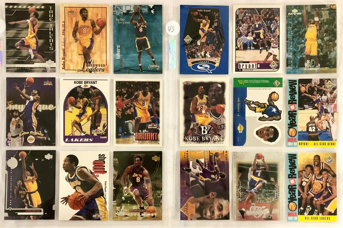 LOT 18 VINTAGE KOBE BRYANT BASKETBALL CARDS (1 of 6)