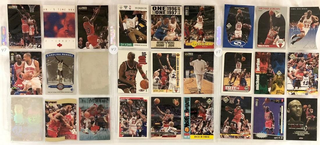 LOT 27 VINTAGE MICHAEL JORDAN BASKETBALL CARDS - ALL (1 of 7)