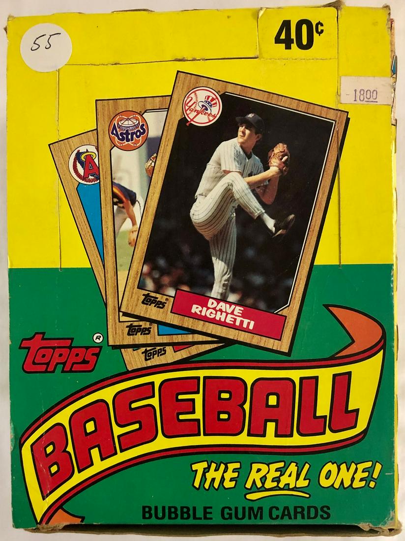 BOX 1987 TOPPS BASEBALL WAX PACKS - 36 UNOPENED PACKS (1 of 6)