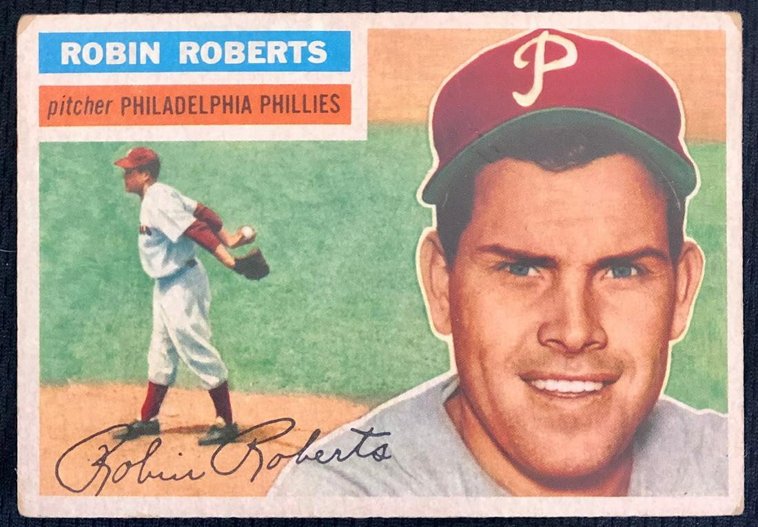 1956 TOPPS ROBIN ROBERTS HOF BASEBALL CARD (1 of 3)