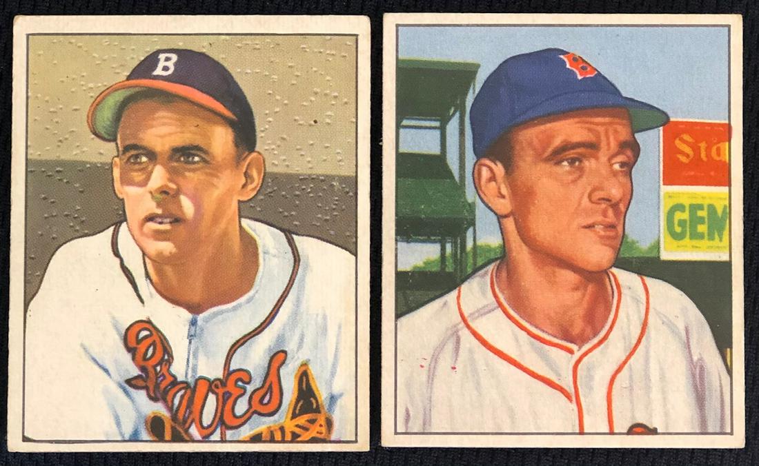 LOT 2 BOWMAN 1950 BASEBALL BARDS (1 of 6)