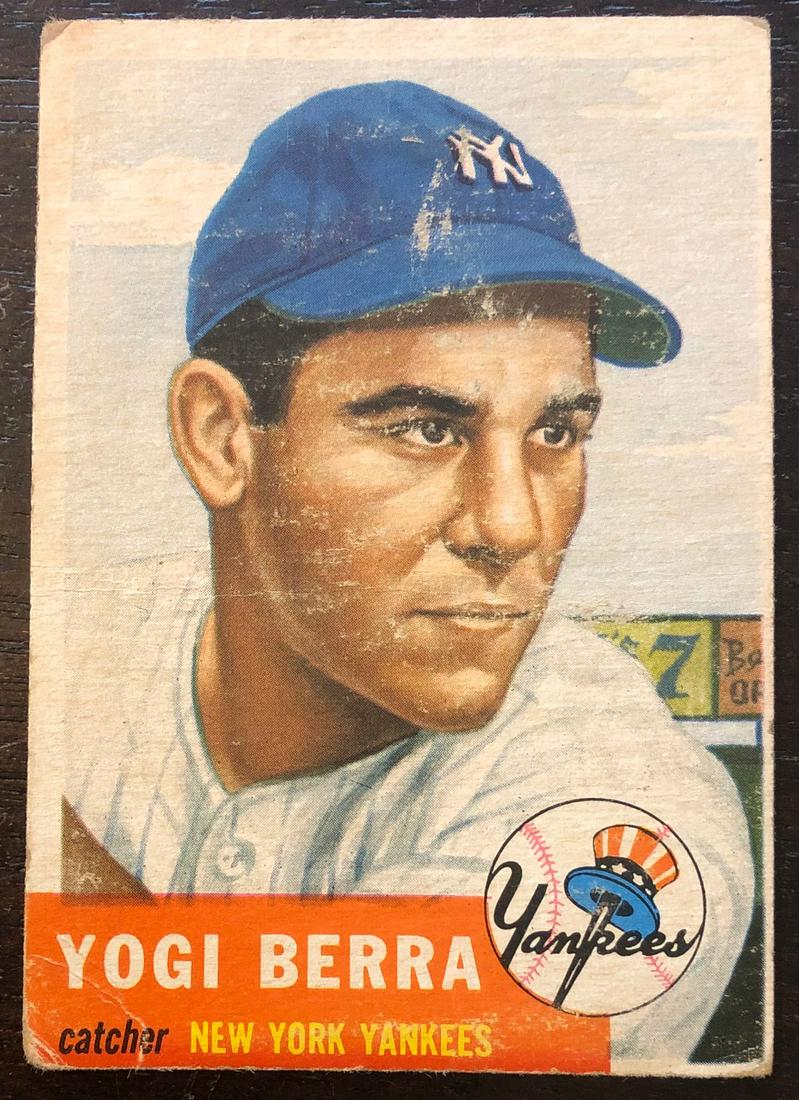 1953 TOPPS YOGI BERRA BASEBALL CARD (1 of 3)