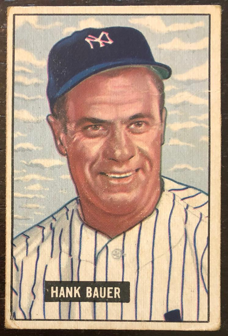 1951 BOWMAN HANK BAUER BASEBALL CARD (1 of 3)