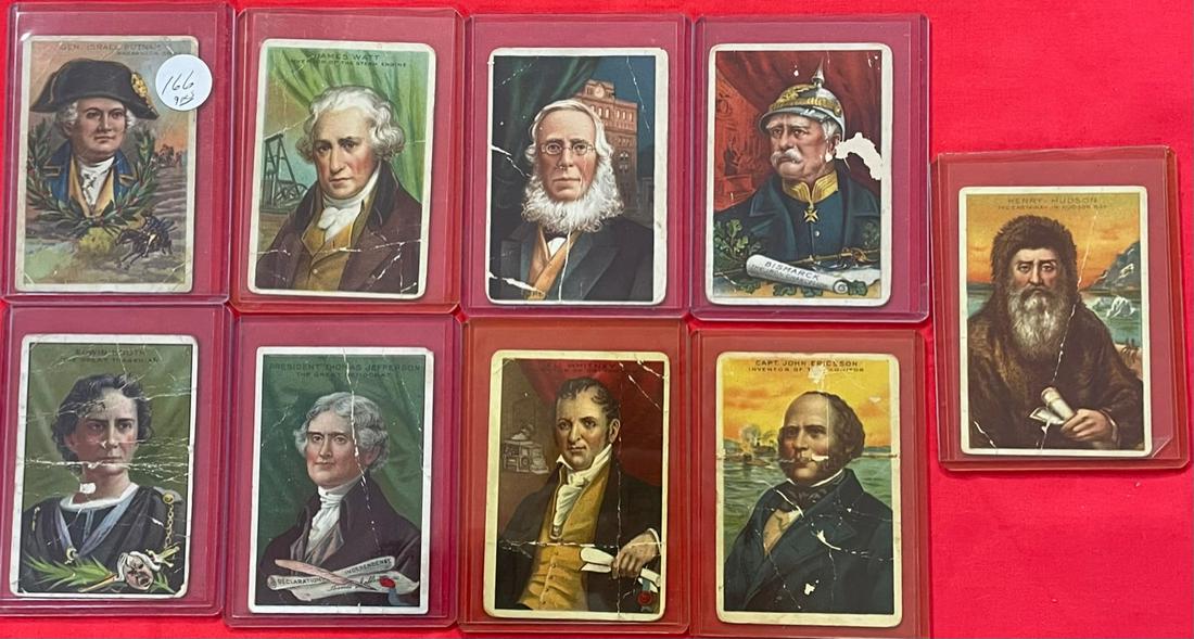 LOT 9 CIRCA 1910 HERO'S OF HISTORY COLLECTOR CARDS (1 of 3)