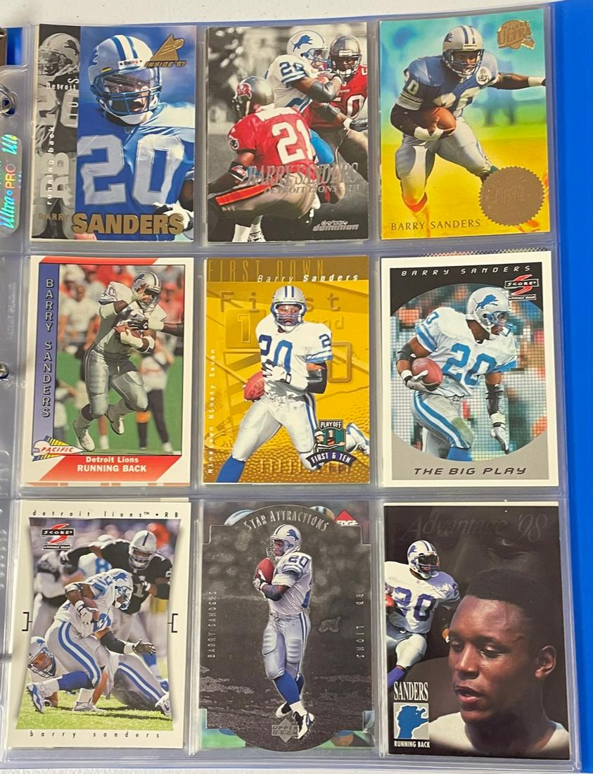 LOT 50 BARRY SANDERS FOOTBALL CARDS (1 of 7)