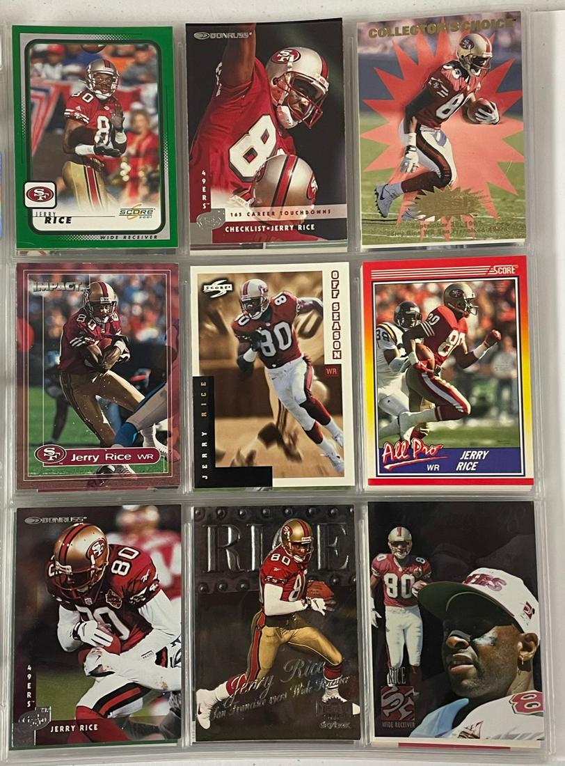 LOT 56 JERRY RICE FOOTBALL CARDS (1 of 8)