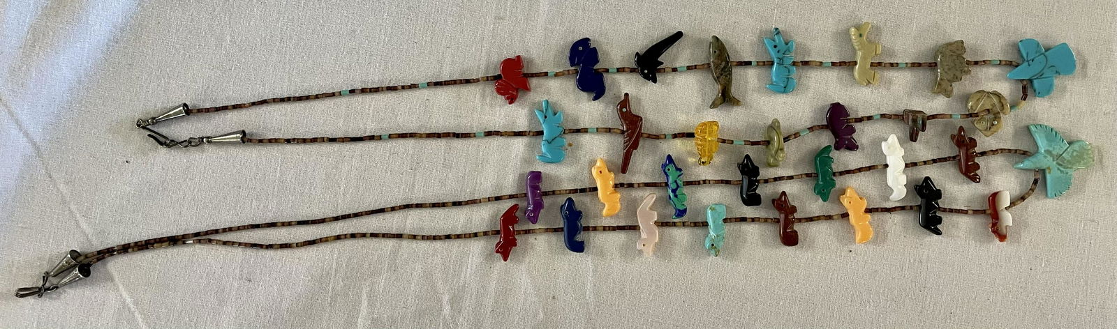 LOT 2 VINTAGE NATIVE AMERICAN FETTISH NECKLACES (1 of 5)