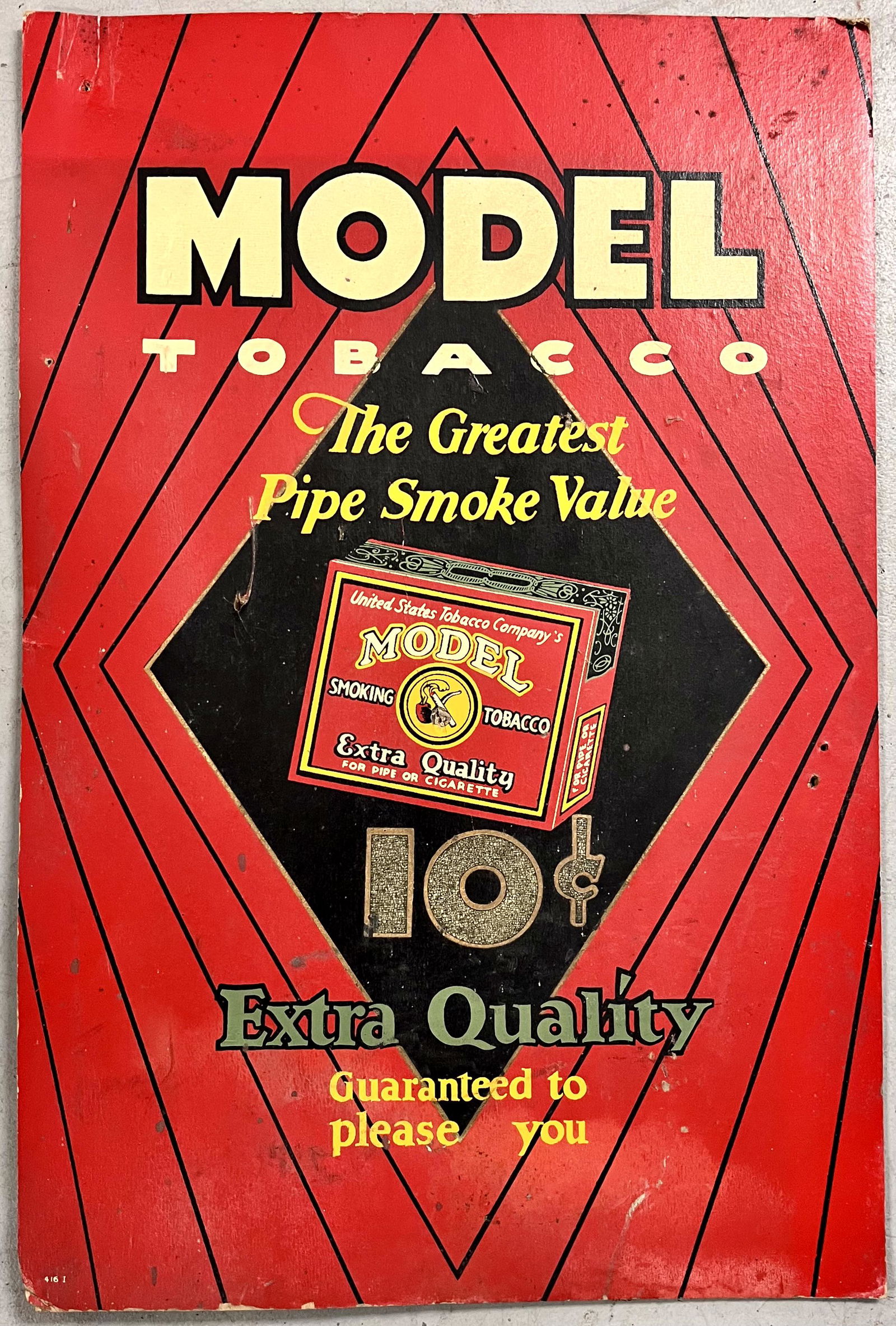 RARE C. 1920 MODEL TOBACCO "KALASIGN" TOBACCO ADVERTISING SIGN (1 of 6)