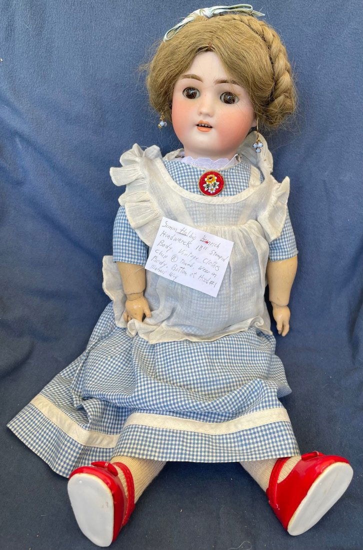 ANTIQUE GERMAN SIMON HALBIG HEINRICH HANDWERCK 18" DOLL (1 of 10)