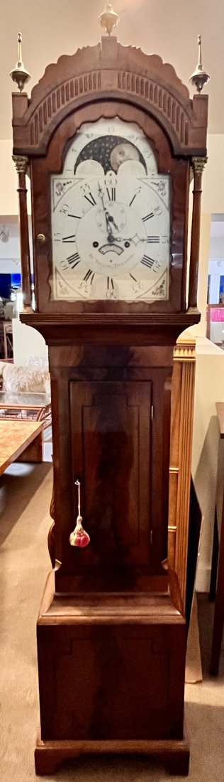 EARLY 19TH C. ENGLISH MAHOGANY TALL CASE CLOCK - TUCKER, TIVERTON (1 of 12)