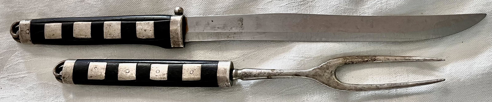 SIGNED WILLIAM SPRATLING CARVING SET (1 of 7)