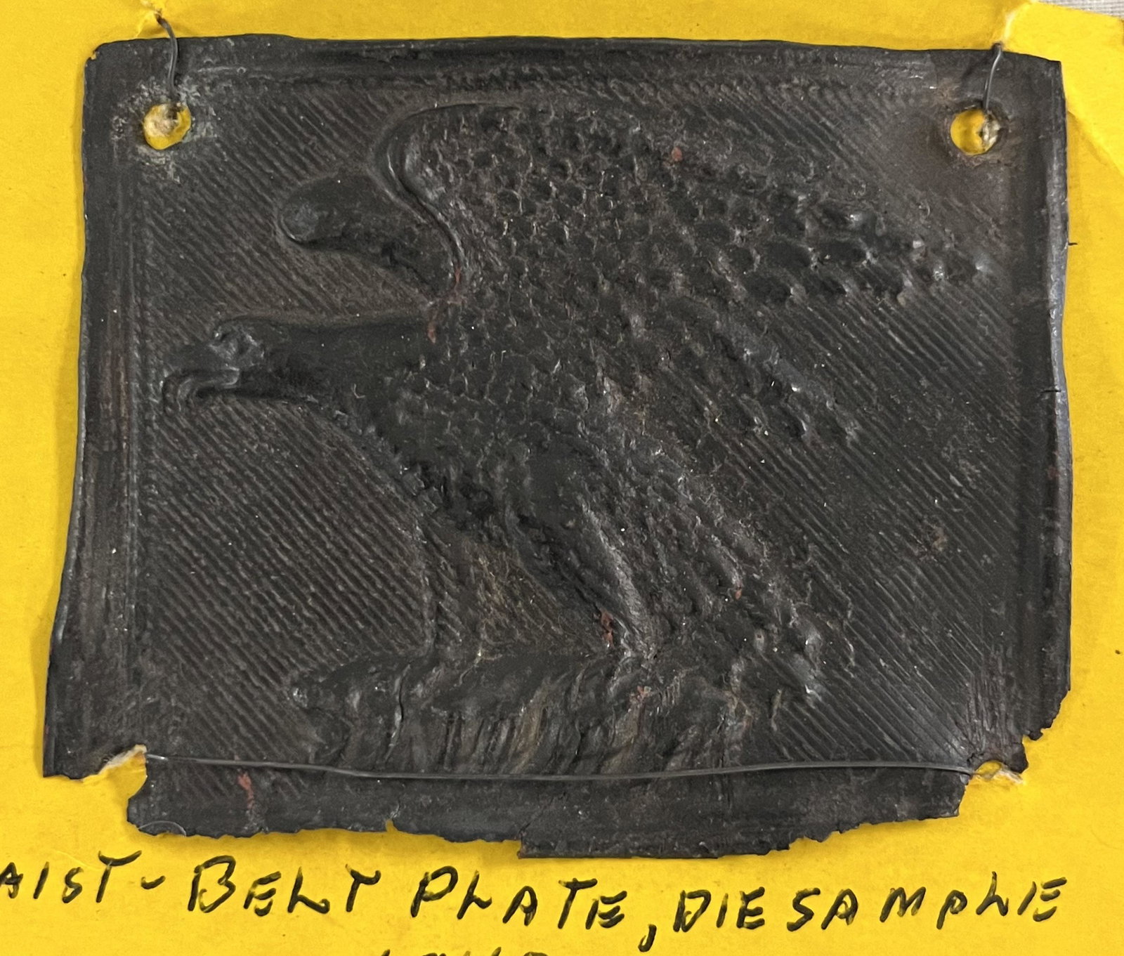 EARLY MILITARY EAGLE DIE PLATE (1 of 4)
