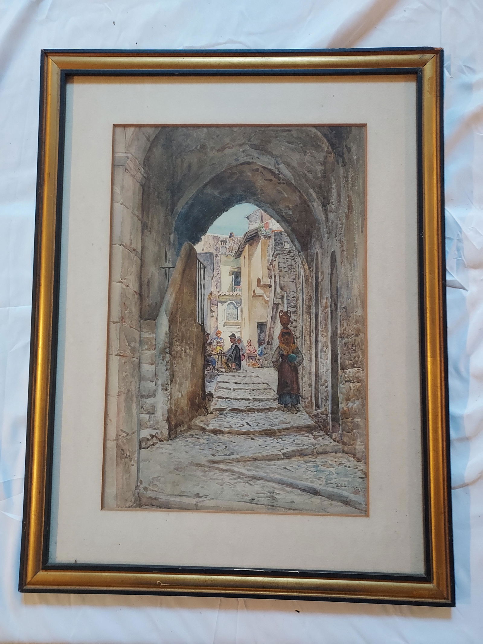 MARIANO DE FRANCESCHI roma city street watercolor painting (1 of 9)