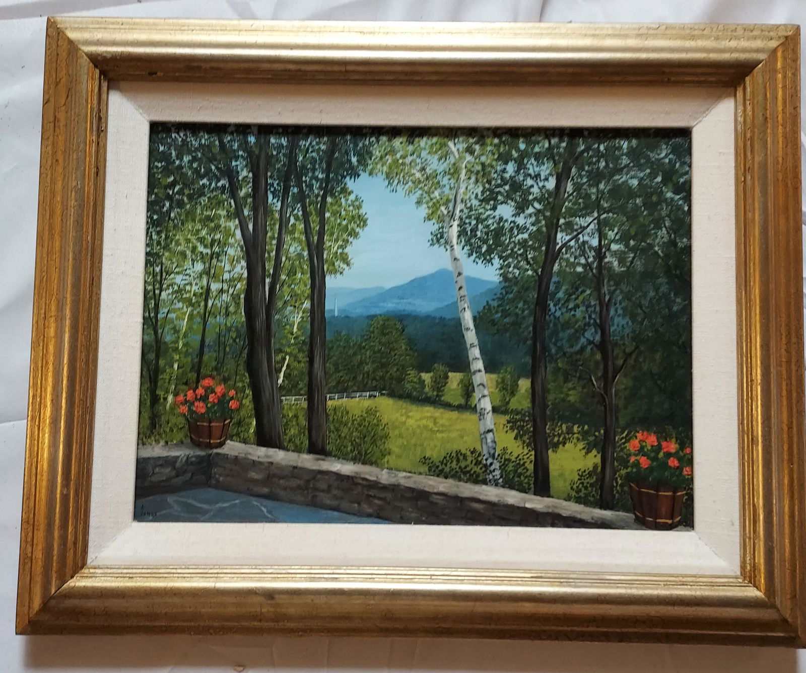 Arthur Jones oil on board painting Bennington Monument (1 of 9)