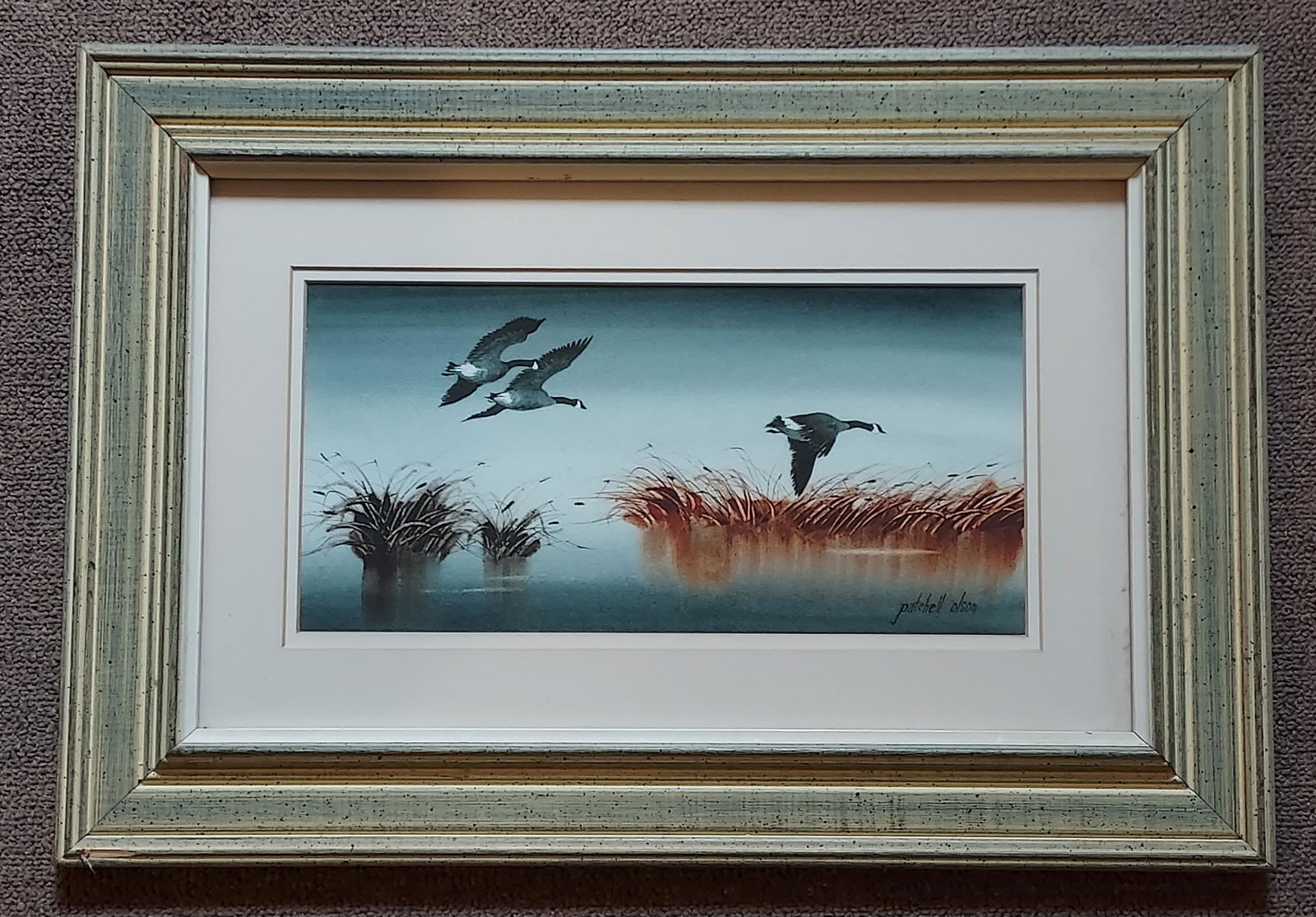 Denise Patchell Olson watercolor painting geese in flight (1 of 9)