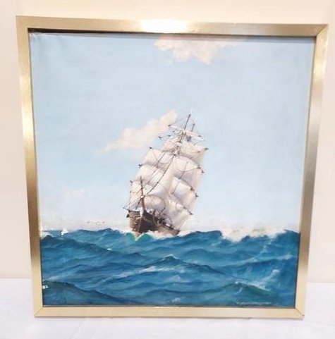 Wynyard Higginson  Modern Ship Seascape oil painting (1 of 10)