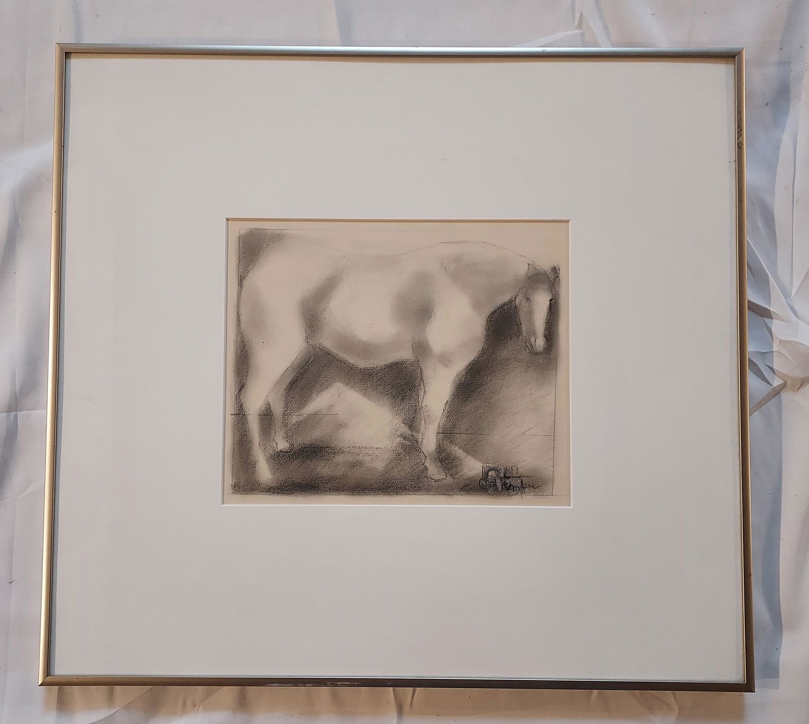 Signed illegibly horse drawing signed elleligabley (1 of 8)