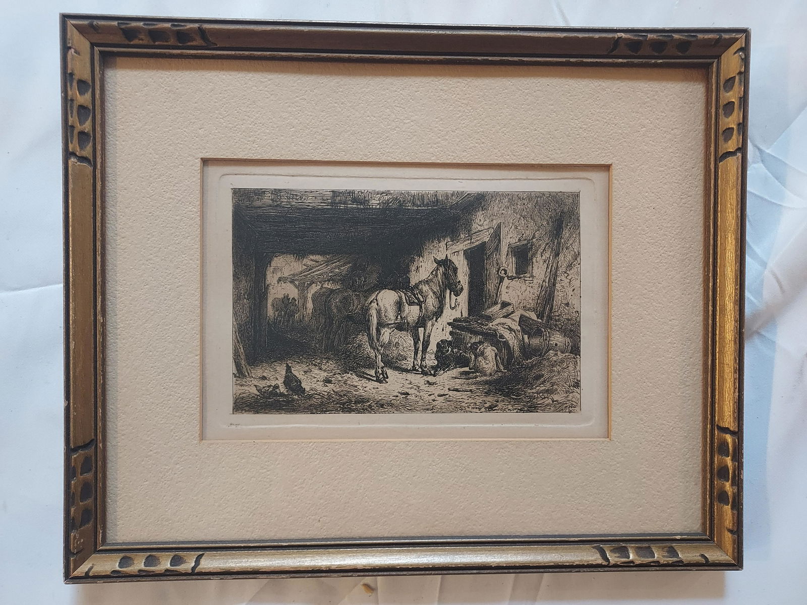 Peter Moran Noonday rest etching (1 of 5)