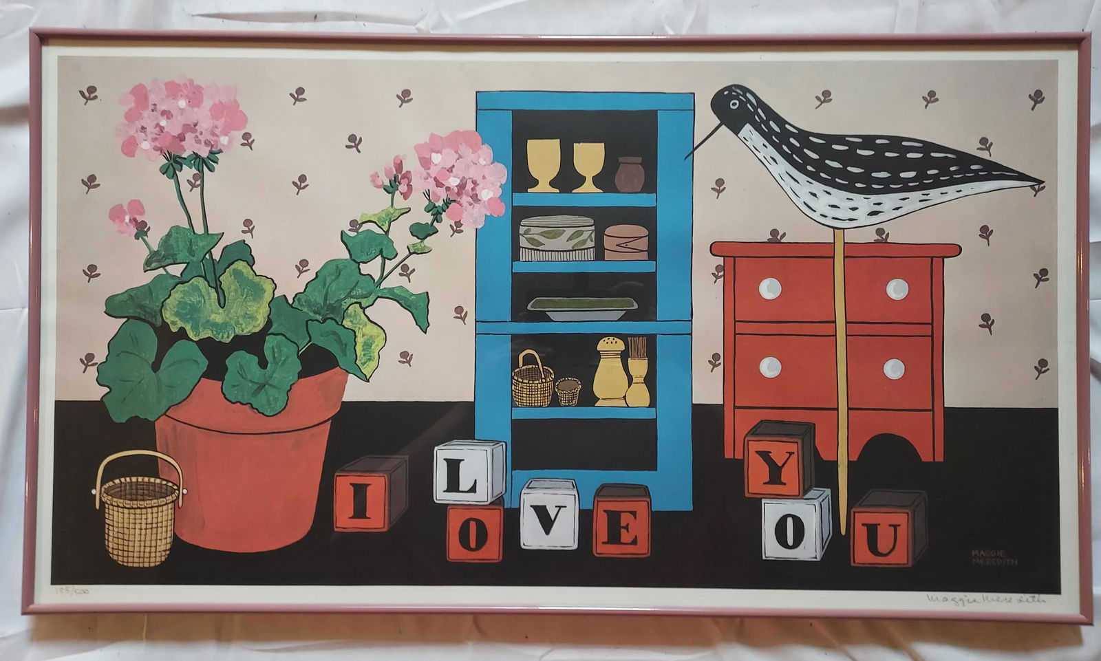 Maggie Meredith Lithograph I love you signed # (1 of 8)