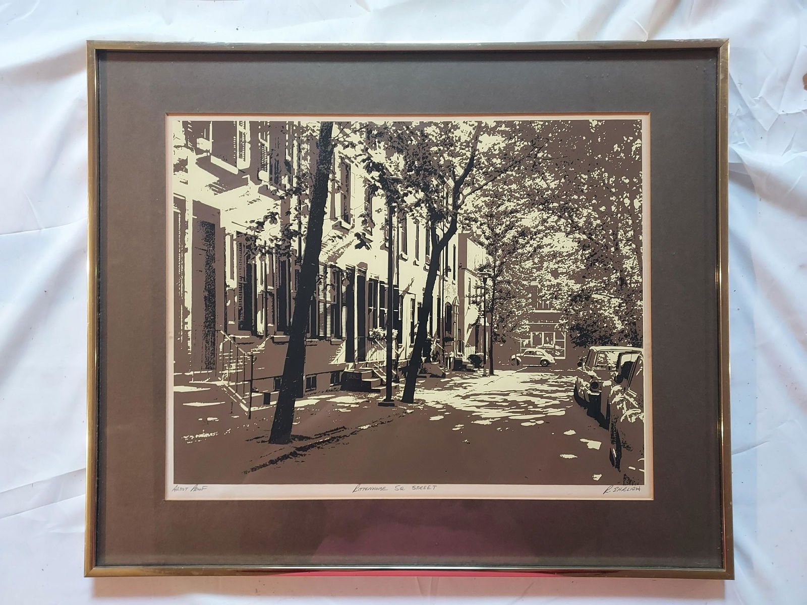 Richard Ehrlich Lithograph of rittenhouse sq street signed AP (1 of 11)