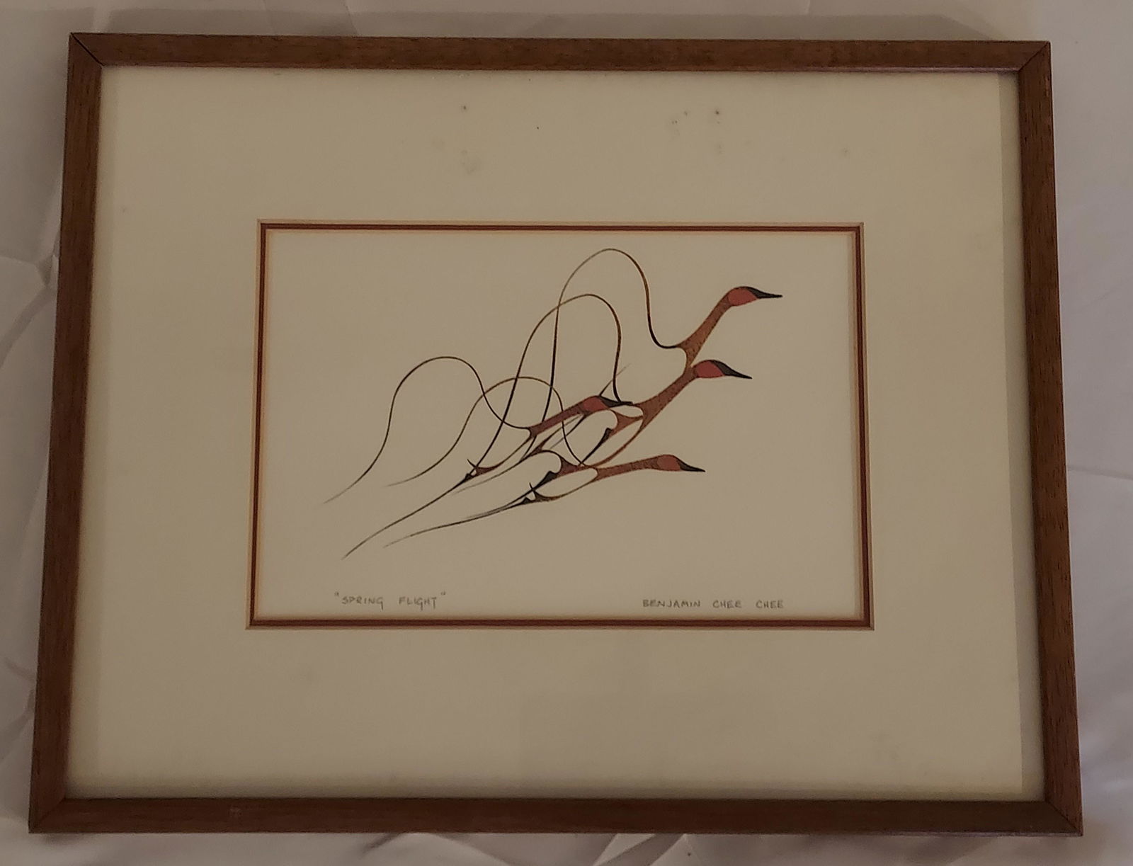 Benjamin Chee Chee lithogrAPH PRINT OF GUESS Spring flight (1 of 5)