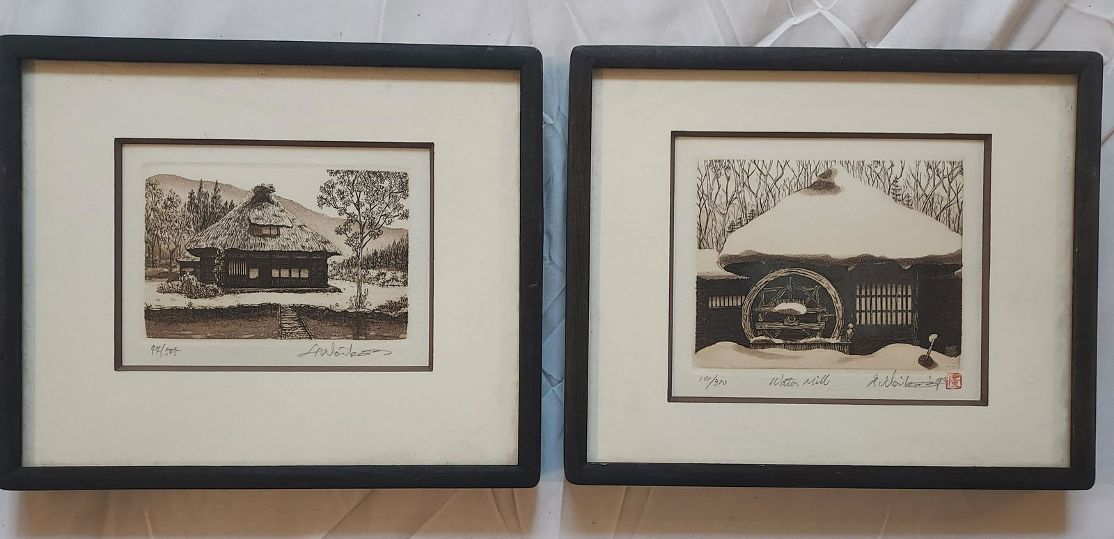 Hiroto Norikane pair of  Etchings (1 of 9)