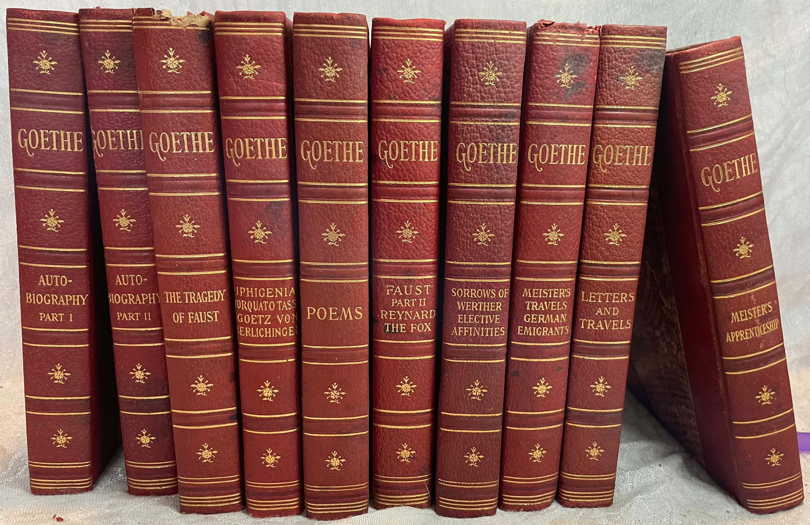 THE COMPLETE WORKS OF JOHANN WOLFGANG VON GOETHE IN TEN VOLUMES, 1839, JOHN OXENFORD, P F COLLIERS (1 of 18)
