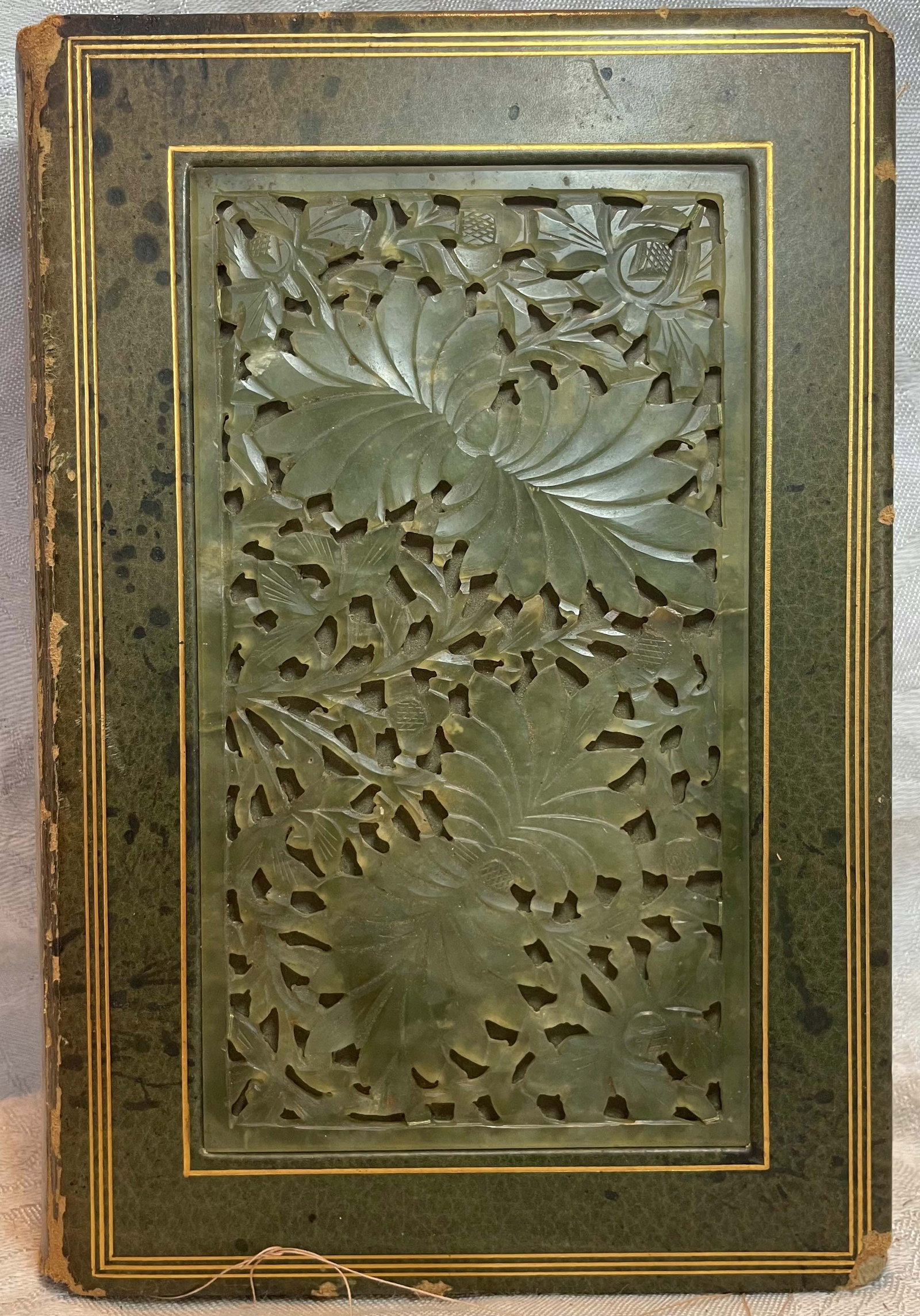 REBOUND WITH JADE PIECE WEBSTER'S COLLEGIATE DICTIONARY, 5TH EDITION, 1937 (1 of 13)