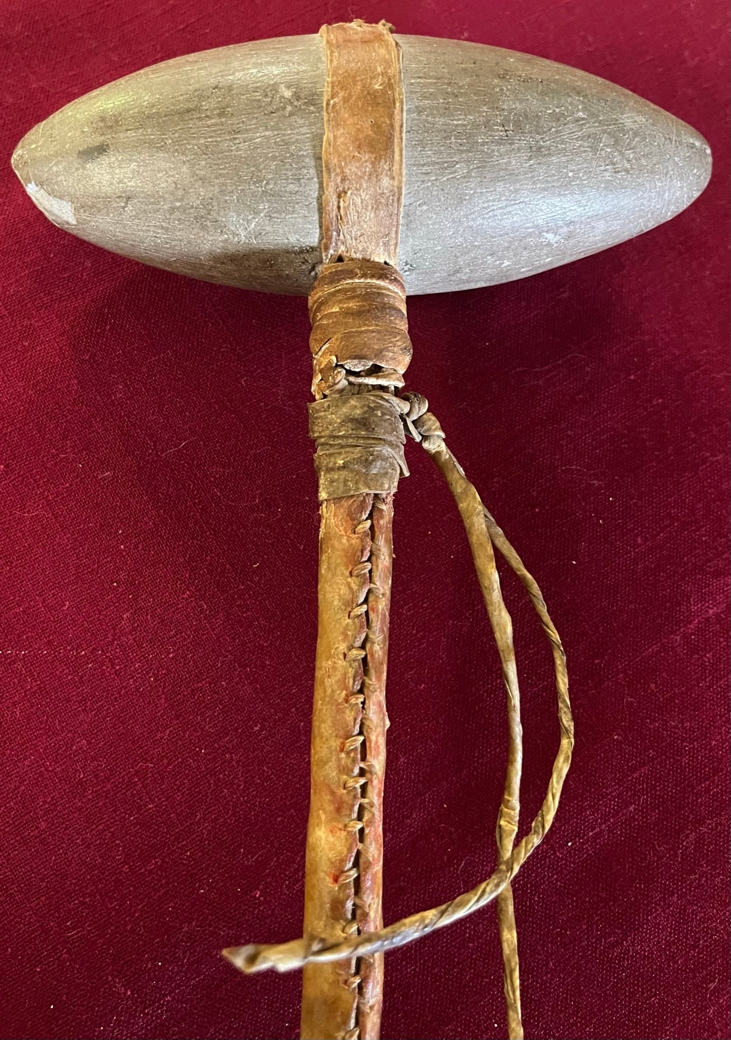 19TH CENTURY NATIVE AMERICAN PLAINS INDIAN SKULL CRACKER WAR CLUB (1 of 9)