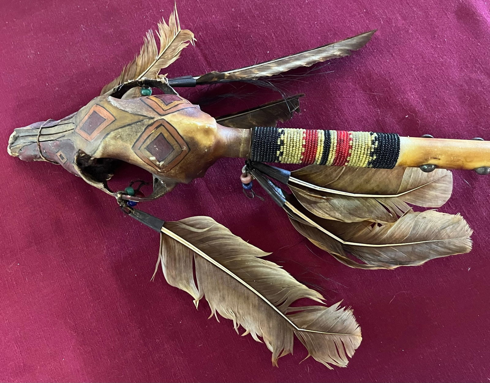 VINTAGE NATIVE AMERICAN INDIAN CEREMONIAL MEDICINE STICK (1 of 20)