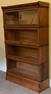 ANTIQUE OAK 4 STACK LAWYER'S BARRISTER BOOKCASE