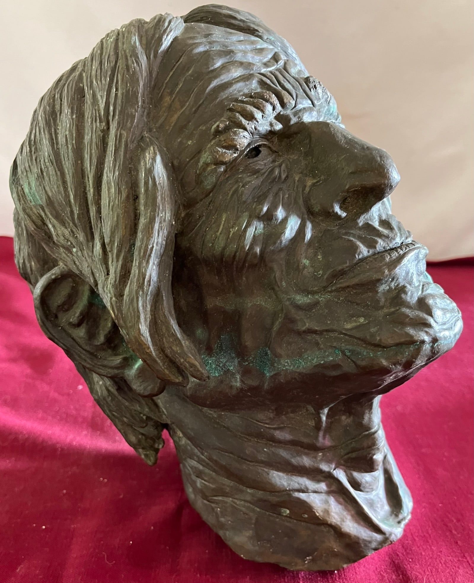 BRONZE HEAD / BUST REPRESENTATION OF A NATIVE AMERICAN INDIAN (1 of 10)