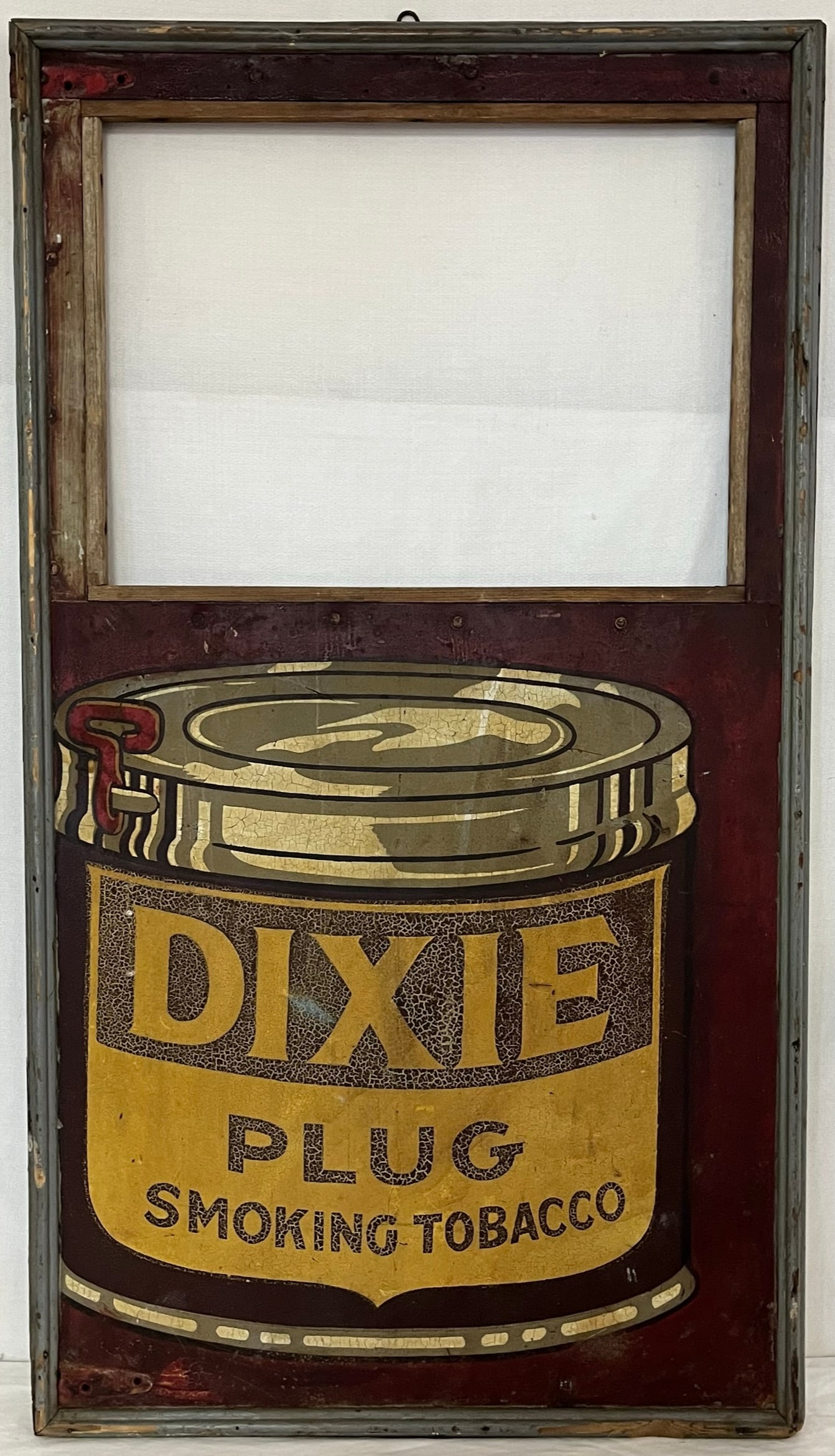 UNIQUE WOODEN DIXIE PLUG CHEWING TOBACCO ADVERTISING SIGN (1 of 7)